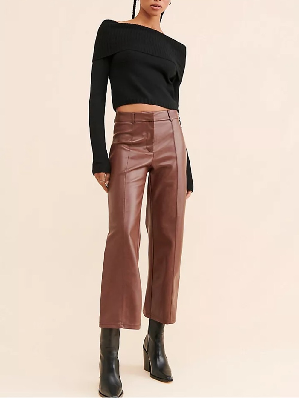 Avec Les Filles Wide Leg Crop Pants